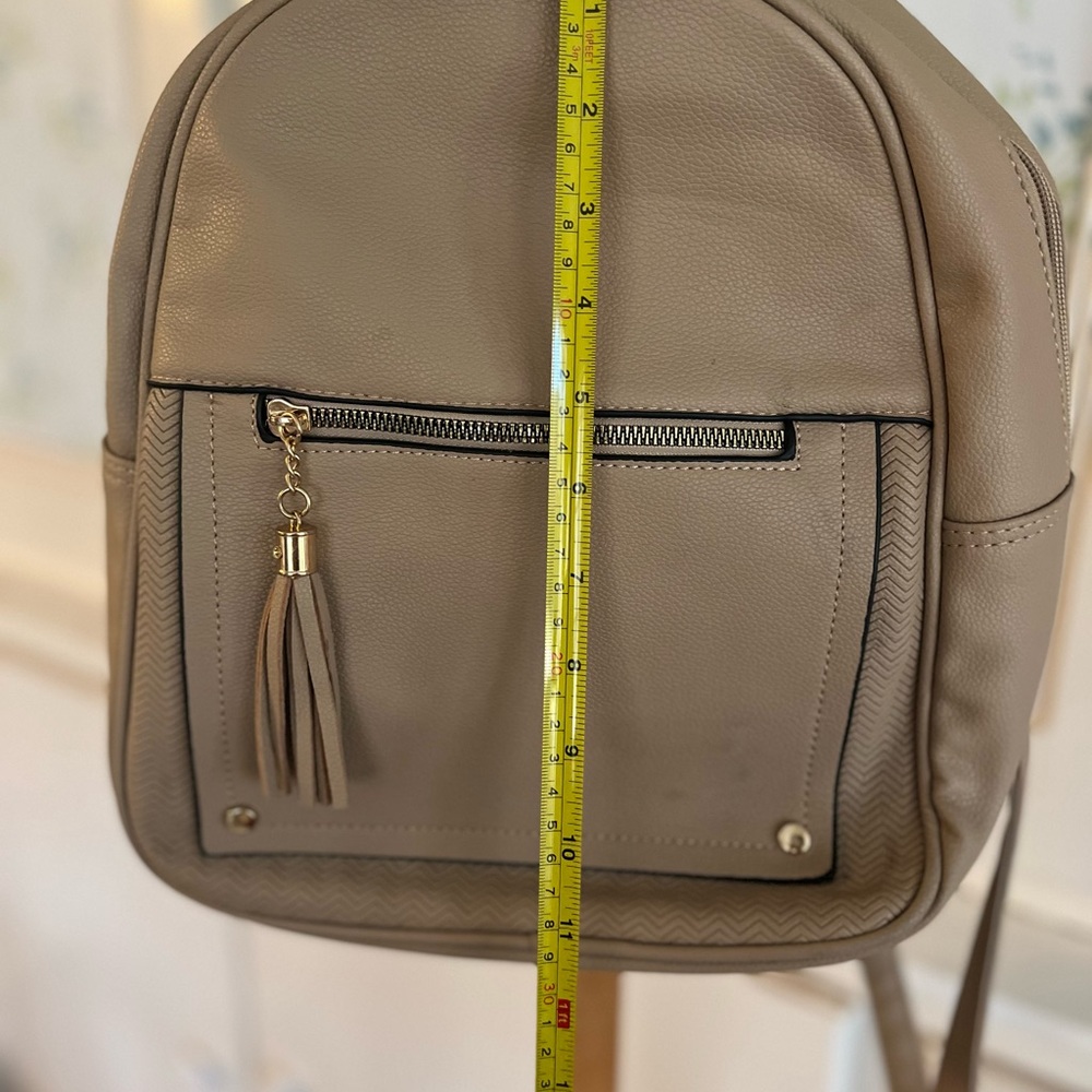 Montana West Faux Leather Backpack with Tassel Pocket - Picture 12 of 14